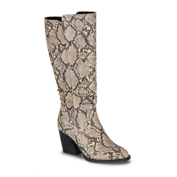 Baretraps Lilly Women's Tall Boots | Natural Snake | Size 7.5 - Picture 1 of 8